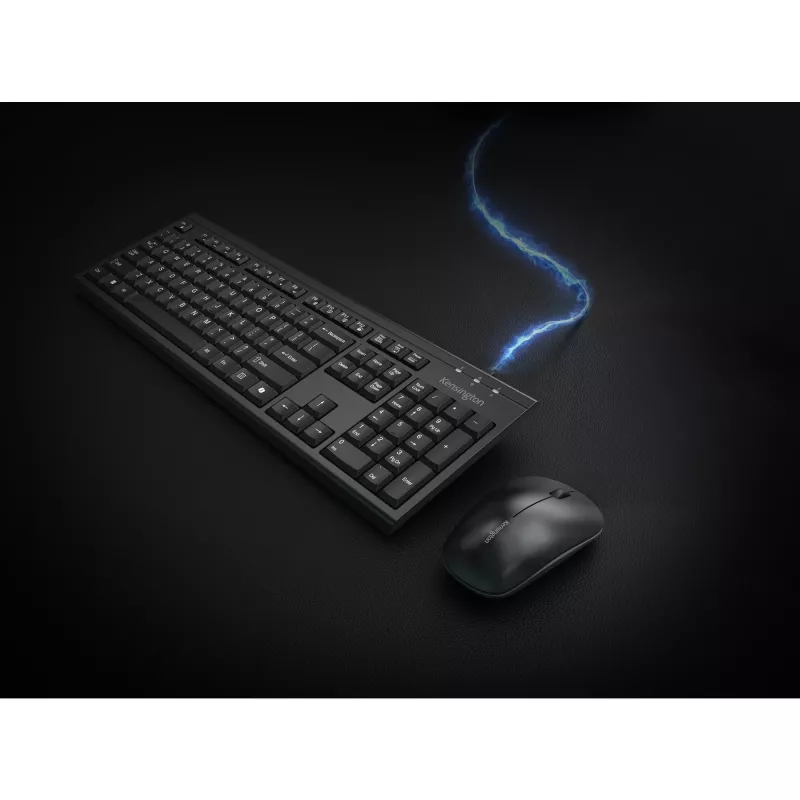 Kensington K75560BE, langaton, RF langaton + Bluetooth, kalvo, AZERTY, musta, hiiri sisältyy