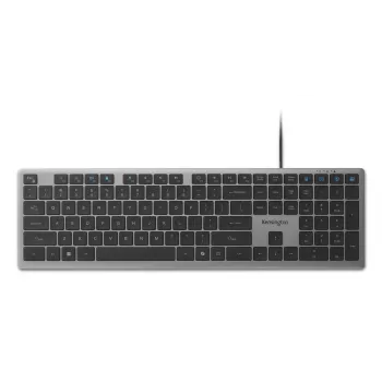 Kensington KB515 EQ USB-C/USB-A johdollinen näppäimistö, täysikokoinen (100 %), johdollinen, USB, saksikytkimet, QWERTY, harmaa