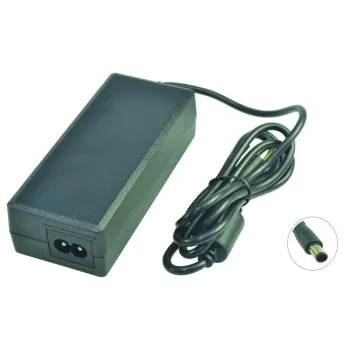 2-Power verkkolaite 19.5V 4.62A 90W sis. virtajohdon, 19,5 V, Dell Latitude D600, musta, 57 mm, 131 mm, 32 mm