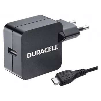 Duracell 2.4A puhelimen/tabletin laturi, sisäkäyttö, AC, 5 V, 2,4 A, musta