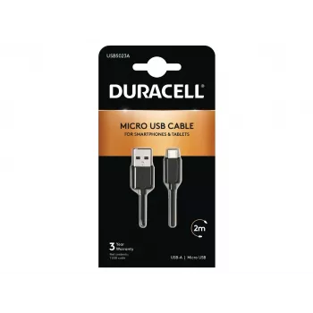 Duracell Sync/Charge-kaapeli 2 Metre musta