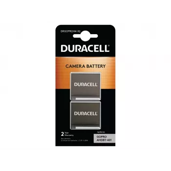 Duracell kamera-akku – korvaa GoPro Hero 4 akku, 2 kpl:n pakkaus