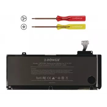 2-Power 10,95 V 6000 mAh Li-Polymer kannettavan tietokoneen akku, akku, Apple MacBook Pro 13 tuuman A1278, Mid 2009 (EMC2326)