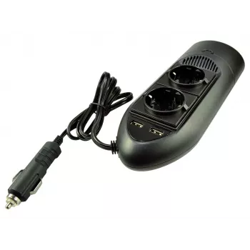 Duracell 175W Twin EU Socket invertteri, yleiskäyttöinen, sisäkäyttöön, 12 V, 175 W, 12 V, DC1-to-DC2