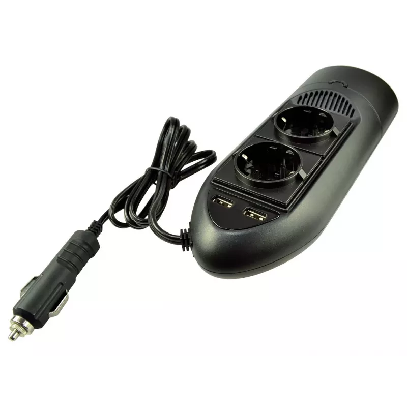 Duracell 175W Twin EU Socket invertteri, yleiskäyttöinen, sisäkäyttöön, 12 V, 175 W, 12 V, DC1-to-DC2