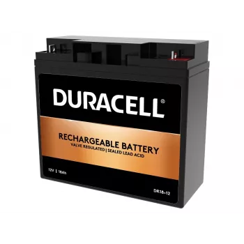 Duracell 12V 18Ah VRLA-akku, lyijy-villa (VRLA), 12 V, 18 Ah, 18000 mAh, 216 Wh, musta