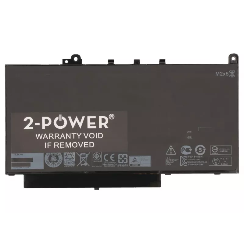 2-Power 11,1 V 37 Wh (3 kennoa) Li-Polymer kannettavan akku, akku