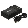 Duracell digikameran akkulaturi, USB, sisälaturi, Panasonic DMW-BLD10E, musta, 5 V, 5 V