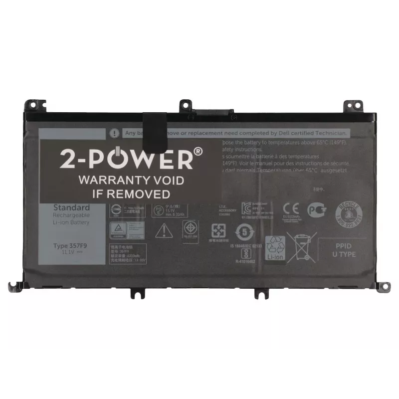 2-Power 11,1 V 74 Wh Li-Polymer kannettavan tietokoneen akku, akku