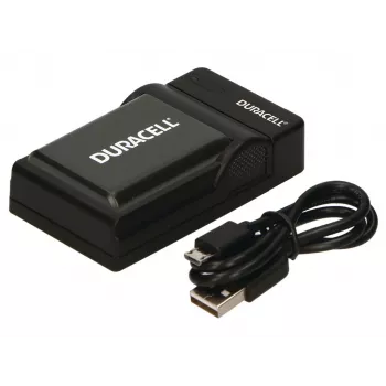 Duracell digikameran akkulaturi, USB, sisälaturi, Sony NP-F550, NP-FM500H, NP-FM50, musta, 5 V, 5 V