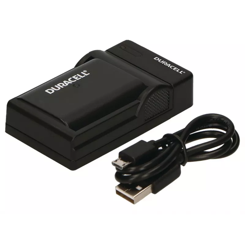 Duracell digikameran laturi, USB, sisäakun laturi, Panasonic DMW-BLF19, musta, 5 V, 5 V