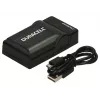 Duracell digikameran laturi, USB, sisäakun laturi, musta, 5 V, 5 V, 5 V