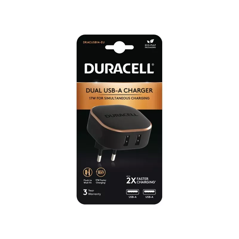 Duracell DRACUSB14-EU kannettava laturi musta