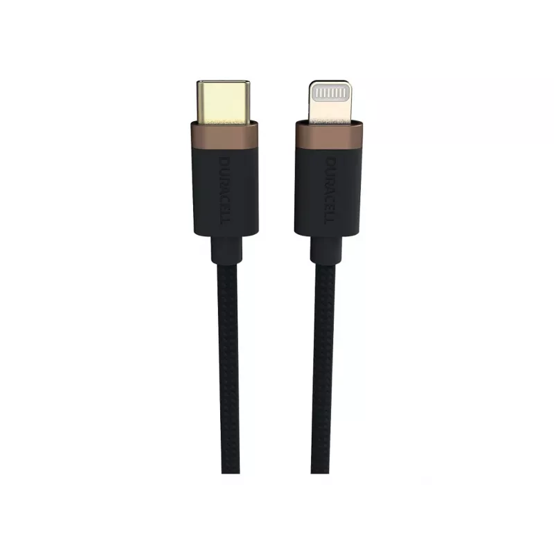 Duracell USB9012A Lightning-kaapeli 1 m musta