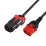 ACT Powercord C13 IEC Lock+ - C14 IEC Lock Dual Locking musta 2 m, PC3603