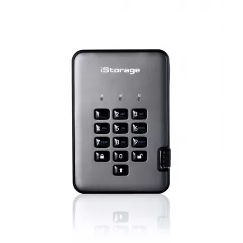 iStorage diskAshur PRO² SSD 256GB | Turvallinen kannettava SSD-levy | FIPS 140-2 Level 2, NCSC CPA, NLNCSA BSPA & NATO Restricted | AES-XTS 256-bittinen laitteistosalaus | PIN-suojattu | Käyttöjärjestelmä- ja alustariippumaton | GDPR, TAA-yhteensopiva | Brute force -suojaus | Pölyn-/vedenkestävä