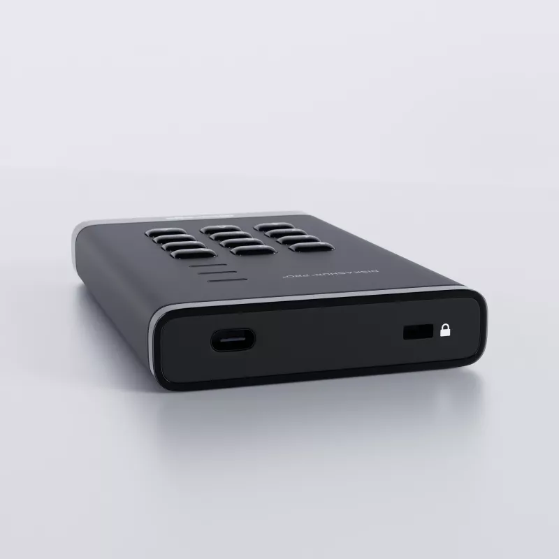 iStorage diskAshur PRO3 SSD 256-Bit 2 TB FIPS 140-3 Level 3, 2 TB, 2,5 tuuman, USB Type-A / USB Type-C, 3.2 Gen 1 (3.1 Gen 1), 448 MB/s, musta