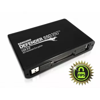 iStorage Kanguru Defender SSD350 2 TB | FIPS 140-2 -sertifioitu | Laitteistosalattu SSD-levy | 2,5 tuuman ulkoinen | SATA (SATA/600) | TAA-yhteensopiva