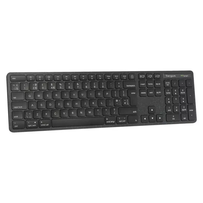 Targus EcoSmart AKB873FR näppäimistö universaali RF Wireless + Bluetooth AZERTY ranska musta