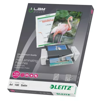 Leitz iLAM mattapintaiset A4-laminointikalvot, 125 mikrometriä, 100 kpl pakkaus