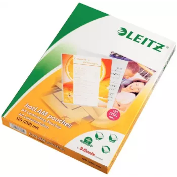 Leitz iLAM Premium kiiltävät A4-laminointikalvot, 125 mikrometriä, 100 kpl pakkaus