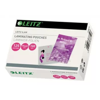 Leitz iLAM kiiltävät laminointikalvot 95 x 65 mm, 125 mikronia, 100 kpl pakkaus