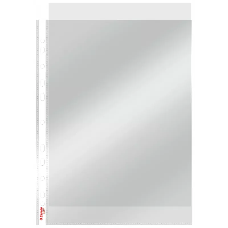 Esselte Pocket 75my A4, 210 x 297 mm (A4), läpinäkyvä, polypropeeni (PP), pysty, yläreunasta avoin, 0,075 mm