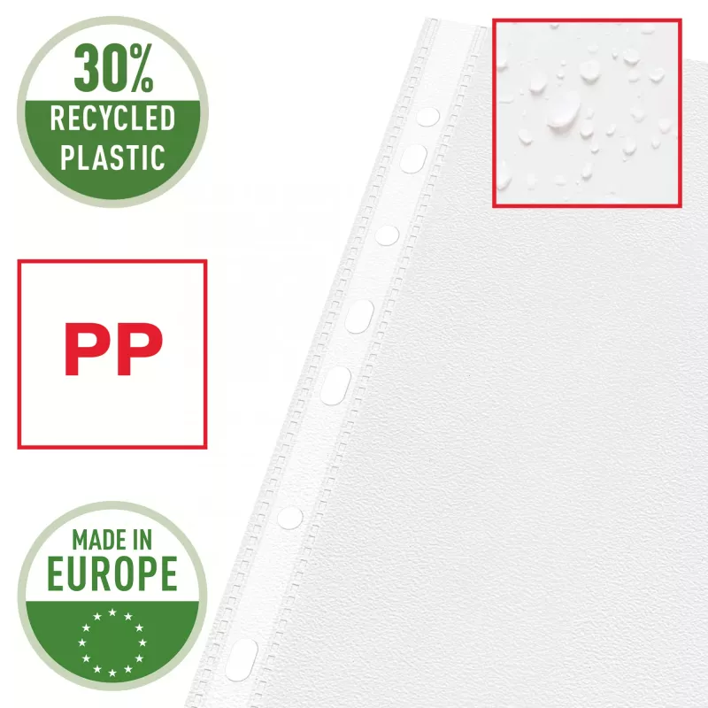 Esselte laatutasku A4 vasemmalta avoin, 30 % pre-consumer-kierrätysmuovia