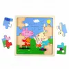 Barbo Toys 9030 palapeli puupalapeli 16 kpl piirretty