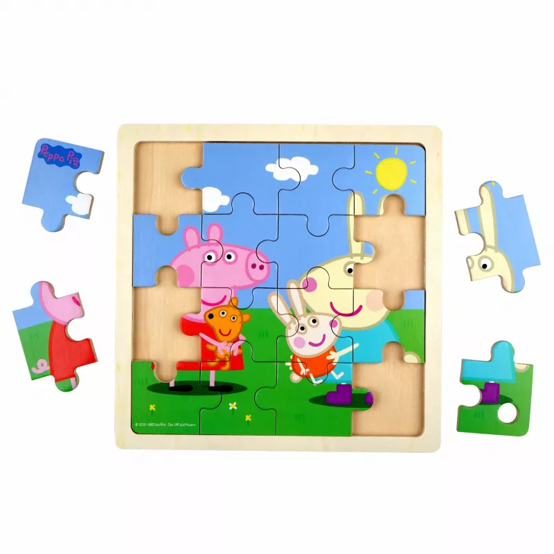 Barbo Toys 9030 palapeli puupalapeli 16 kpl piirretty