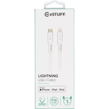 eSTUFF ES602101 Lightning-kaapeli 1 m valkoinen