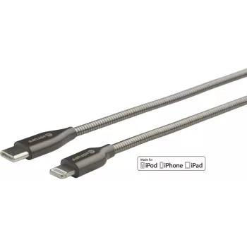 eSTUFF ES602160 Lightning-kaapeli 1 m ruostumaton teräs