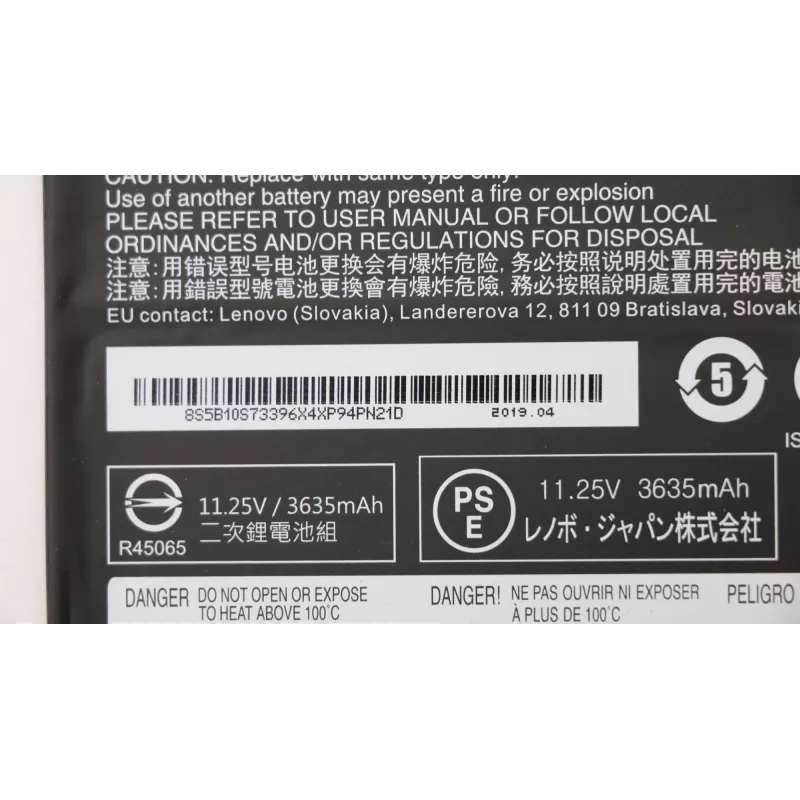 Akku Lenovo 42Wh litiumioni 5B10S73396 — sisäinen kannettavan varaosa, 42 Wh kapasiteetti