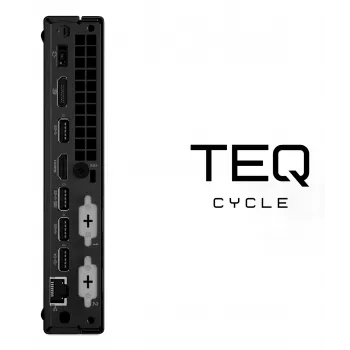 Teqcycle Lenovo ThinkCentre M70q Intel® Core™ i5 i5-10400T 16 GB DDR4-SDRAM 256 GB SSD Windows 11 Pro Mini-PC musta