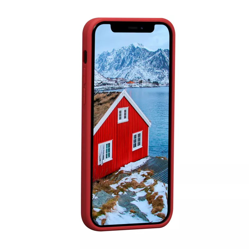 dbramante1928 Greenland nahkakotelo iPhone 12 mini — punainen, sopii 5,4 tuuman näytölle