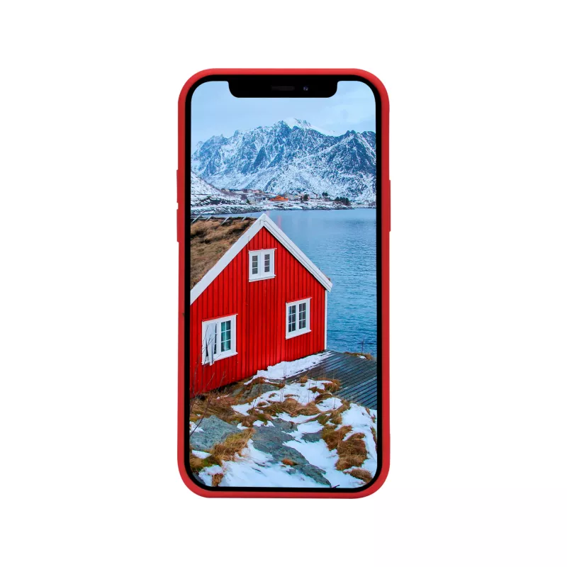 dbramante1928 Greenland nahkakotelo iPhone 12 mini — punainen, sopii 5,4 tuuman näytölle