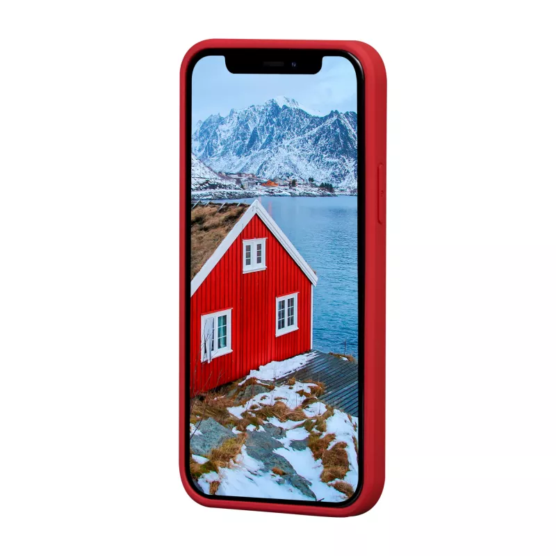 dbramante1928 Greenland nahkakotelo iPhone 12 mini — punainen, sopii 5,4 tuuman näytölle