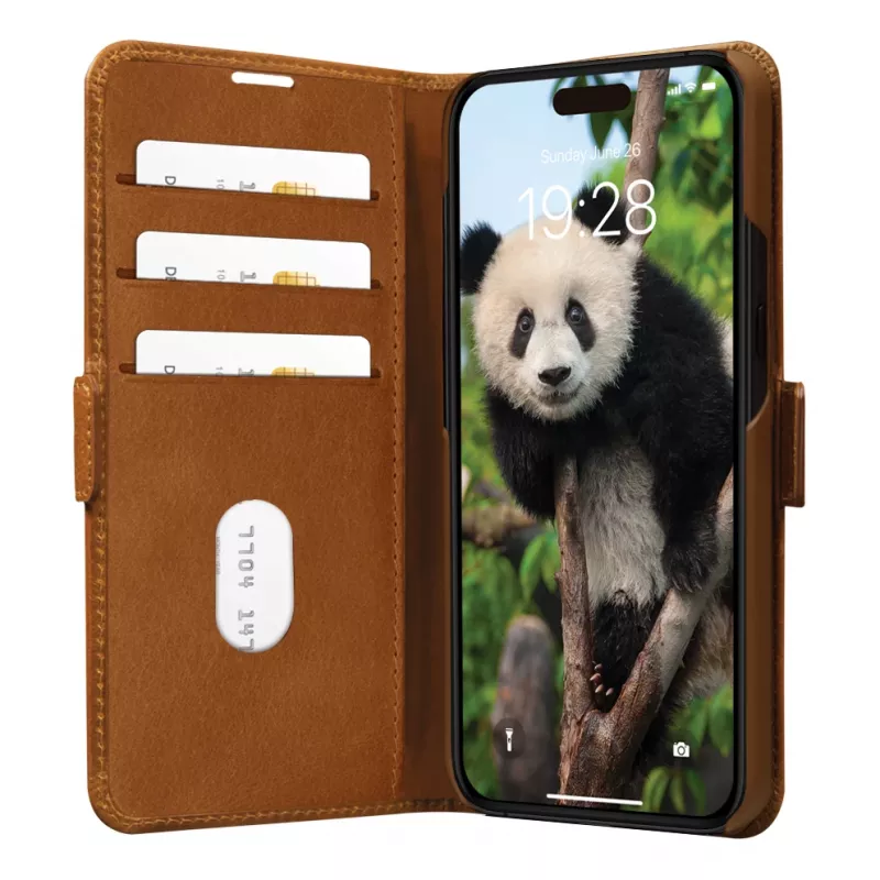 dbramante1928 Copenhagen – iPhone 15 Plus – Tan, folio, Apple, iPhone 15 Plus, ruskea