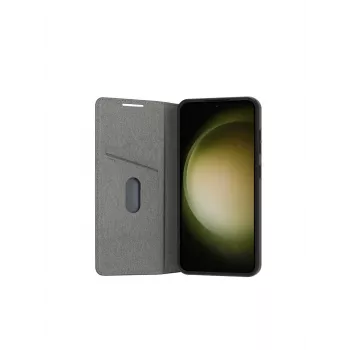 Puhelinkotelo dbramante1928 Bergen Samsung Galaxy S24:lle, nahka ja kierrätetty muovi, sopii 6,2 tuuman näytölle, musta