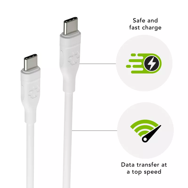 USB-C–USB-C-kaapeli dbramante1928 Bulk kaapeli 1,2 m, 0,48 Gbit/s, valkoinen