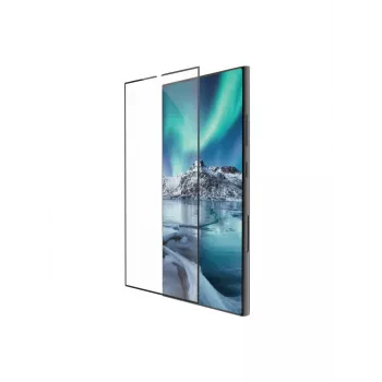 dbramante1928 eco-shield - Galaxy S24 Ultra - musta edge, Samsung, Galaxy S24 Ultra, naarmuuntumaton, läpinäkyvä, 1 kpl suojapakkaus