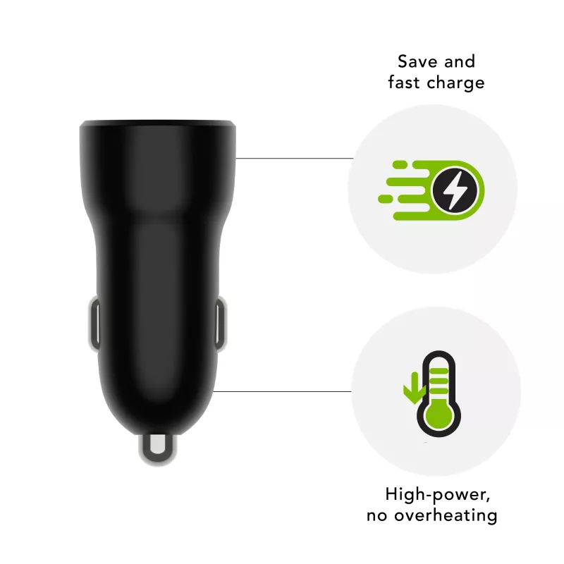 Autolaturi dbramante1928 re-charge USB-A 18W – 12–24V, 1× USB-A, musta