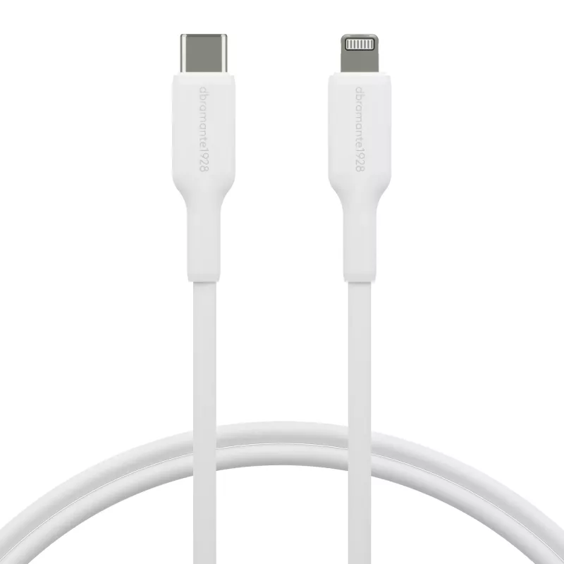 dbramante1928 re-charge - kaapeli 1 m USB-C–Lightning - valkoinen, 1 m, USB-C, USB 2.0, 0,48 Gbit/s, valkoinen