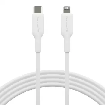 USB-C–Lightning-kaapeli 2 m, dbramante re-charge (USB 2.0, valkoinen)