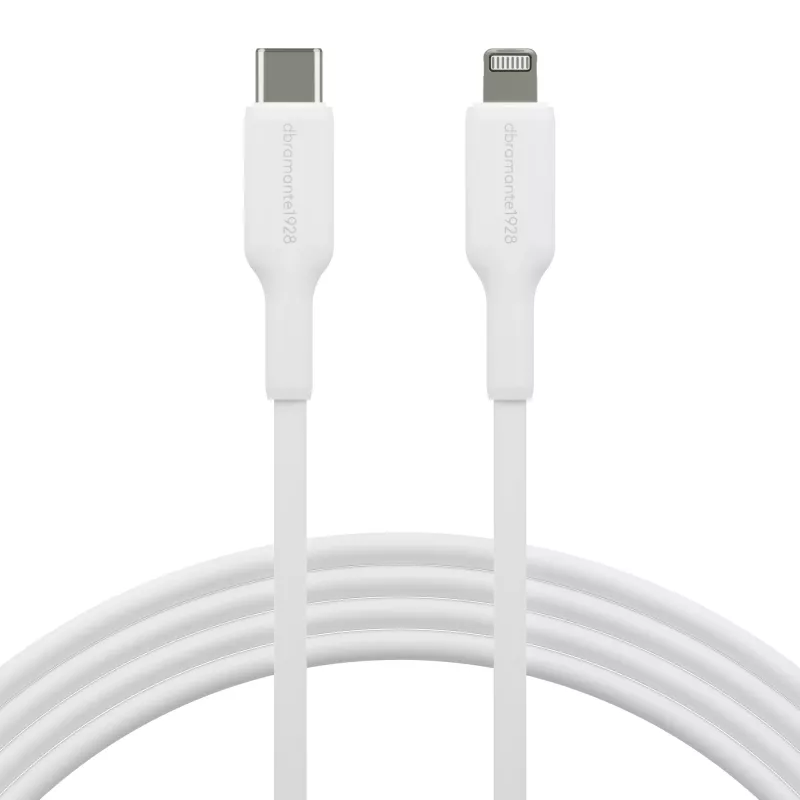 USB-C–Lightning-kaapeli 2 m, dbramante re-charge (USB 2.0, valkoinen)