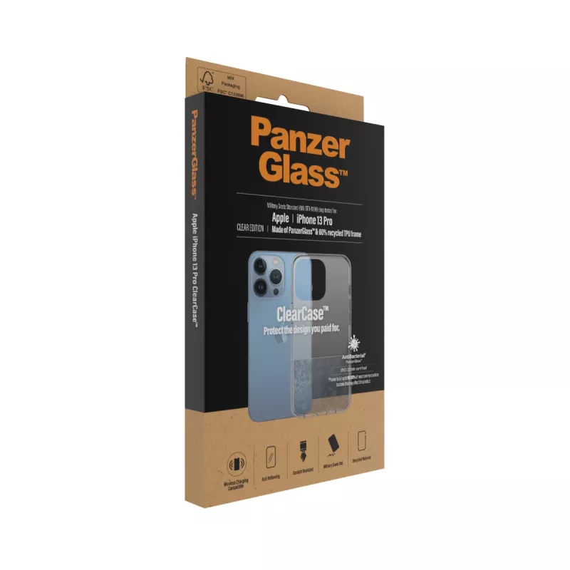 PanzerGlass ® ClearCase iPhone 13 Pro, suojakotelo, Apple, Apple - iPhone 13 Pro, läpinäkyvä
