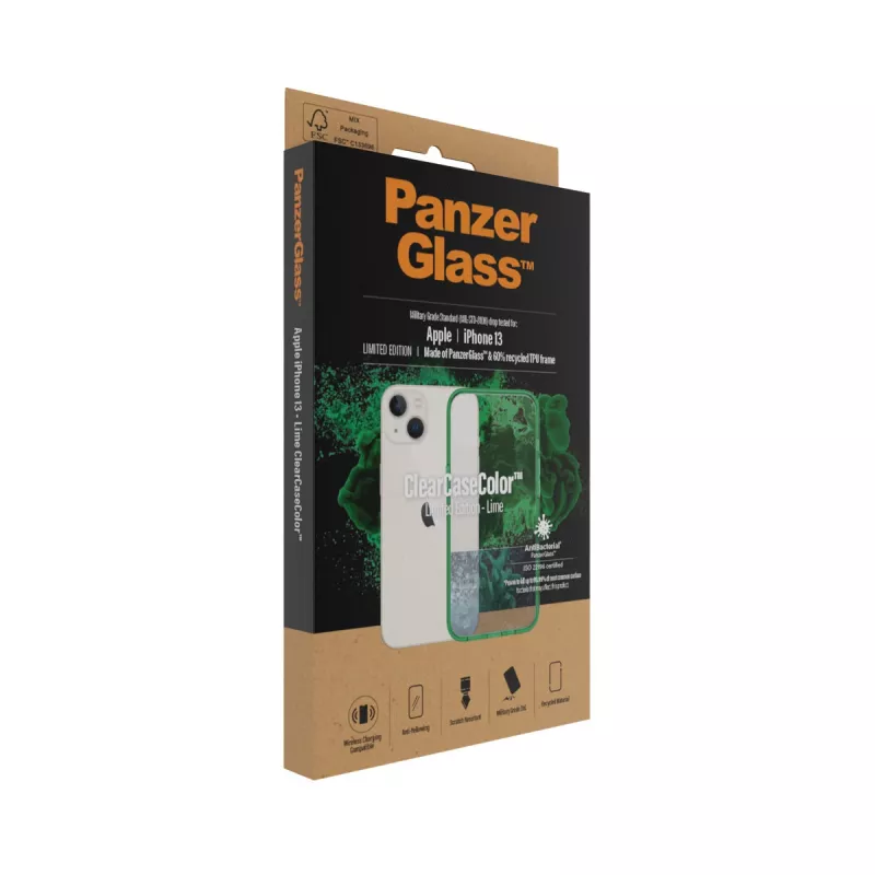 ClearCaseColor-kotelo PanzerGlass Apple iPhone 13 Lime 0334
