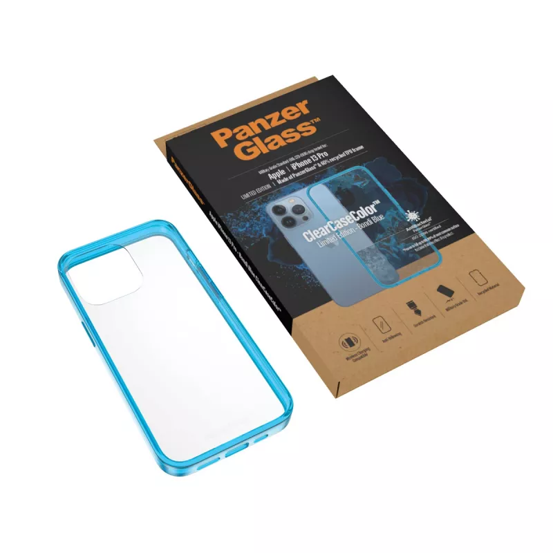 Suojakotelo PanzerGlass ClearCaseColor iPhone 13 Pro Bondie Blue