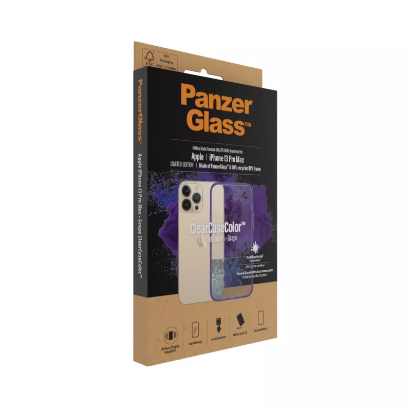 Suojakotelo PanzerGlass ClearCaseColor iPhone 13 Pro Max Grape
