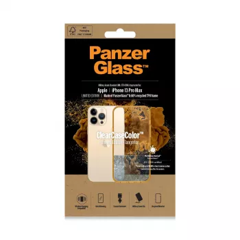 Suojakotelo ClearCaseColor PanzerGlass iPhone 13 Pro Max 6,7 tuuman näytölle – PET ja karkaistu lasi, oranssi